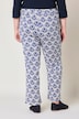 Schlupfhose Rose, gerades Bein, Minimalmuster, Elastikbund, Biobaumwolle