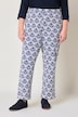 Schlupfhose Rose, gerades Bein, Minimalmuster, Elastikbund, Biobaumwolle