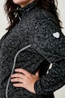 Strickfleece-Jacke, A-Linie, farbige Details, Langarm