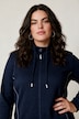 Strickfleece-Jacke, A-Linie, farbige Details, Langarm
