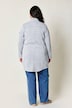 Strickfleece-Jacke, A-Linie, farbige Details, Langarm