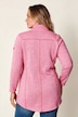 Strickfleece-Jacke, A-Linie, farbige Details, Langarm
