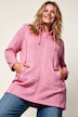 Strickfleece-Jacke, A-Linie, farbige Details, Langarm