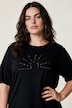 Shirt, Relaxed Fit, Zierperlen-Stickerei, Halbarm