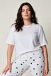 Shirt, Relaxed Fit, Zierperlen-Stickerei, Halbarm