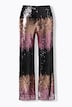 Paillettenhose Mary, weites Bein, High Waist mit breitem Bund