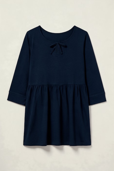 Longshirt, längere A-Linie, Quernaht, 3/4-Ärmel
