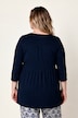 Longshirt, längere A-Linie, Quernaht, 3/4-Ärmel