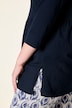 Longshirt, längere A-Linie, Quernaht, 3/4-Ärmel