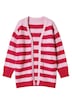 Strickjacke, Classic Fit, Blockstreifen, aufgesetzte Taschen