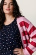 Strickjacke, Classic Fit, Blockstreifen, aufgesetzte Taschen