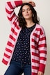 Strickjacke, Classic Fit, Blockstreifen, aufgesetzte Taschen