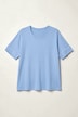 T-Shirts, 2er-Pack, Rippjersey, Rundhals, Halbarm, Biobaumwolle