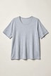 T-Shirts, 2er-Pack, Rippjersey, Rundhals, Halbarm, Biobaumwolle