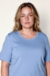 T-Shirts, 2er-Pack, Rippjersey, Rundhals, Halbarm, Biobaumwolle