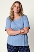 T-Shirts, 2er-Pack, Rippjersey, Rundhals, Halbarm, Biobaumwolle