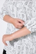 Bluse, A-Linie, Muster, V-Ausschnitt