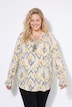 Bluse, A-Linie, Muster, Langarm mit Volant
