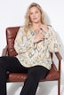 Bluse, A-Linie, Muster, Langarm mit Volant