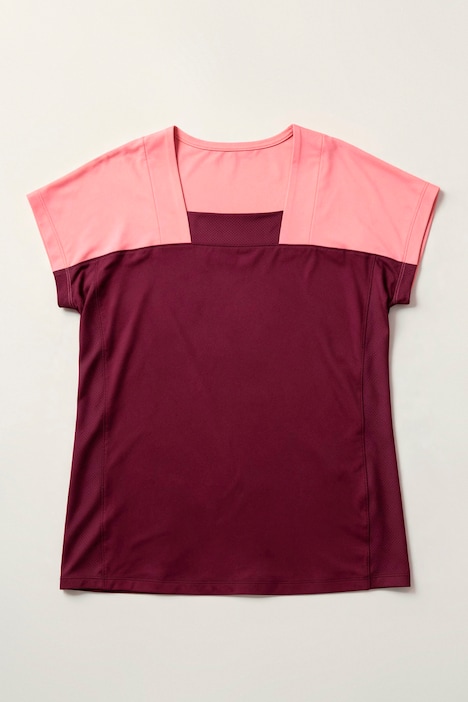 T-shirt technique, coupe Slim Fit, esprit « colour blocking » et empiècements en mesh, séchage rapide