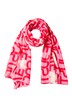 Scarf, versatile design, JUST LOVE lettering with hearts