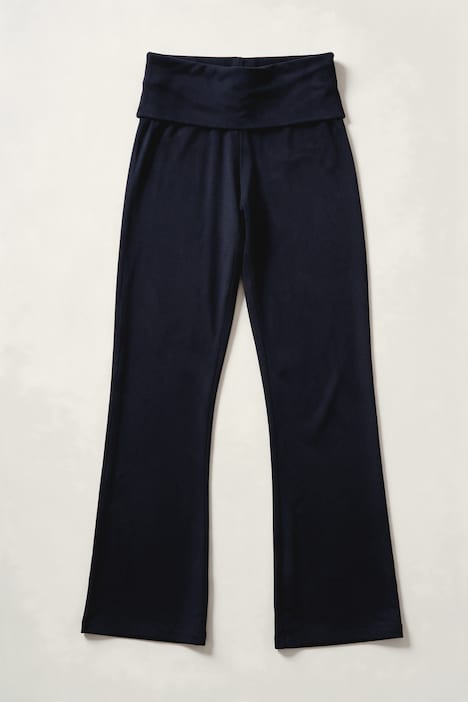 Yoga-Leggings, Skinny Fit, Schlag, Umschlagbund