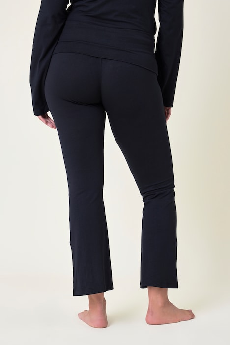 Yoga-Leggings, Skinny Fit, Schlag, Umschlagbund