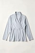 Yoga-Shirt, Slim Fit, Stehkragen, Wickeloptik