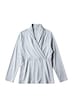 Yoga-Shirt, Slim Fit, Stehkragen, Wickeloptik