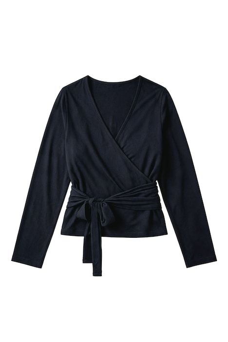 Yoga-Wickelshirt, Fitted Fit, seitliches Bindeband
