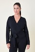 Yoga-Wickelshirt, Fitted Fit, seitliches Bindeband