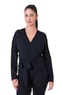 Yoga-Wickelshirt, Fitted Fit, seitliches Bindeband