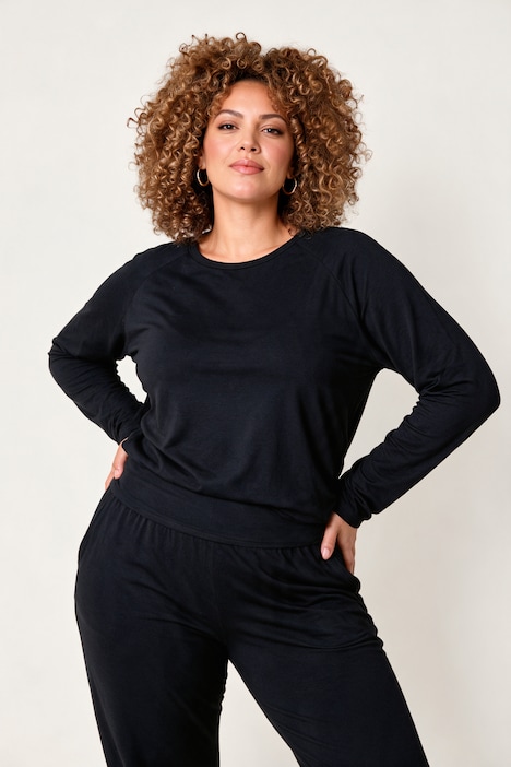 Yoga-Shirt, Relaxed Fit, breiter Elastikbund