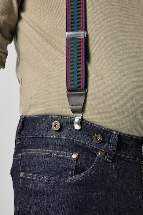 Hosenträger, Streifen, stufenlos verstellbar bis 150 cm