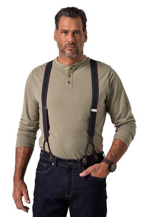Braces, striped, fully adjustable up to 150 cm