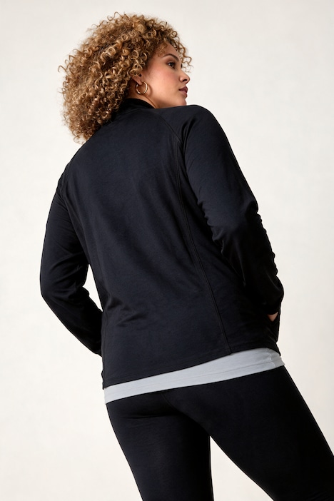 Yoga-Jacke, Fitted Fit, Stehkragen, Zipper