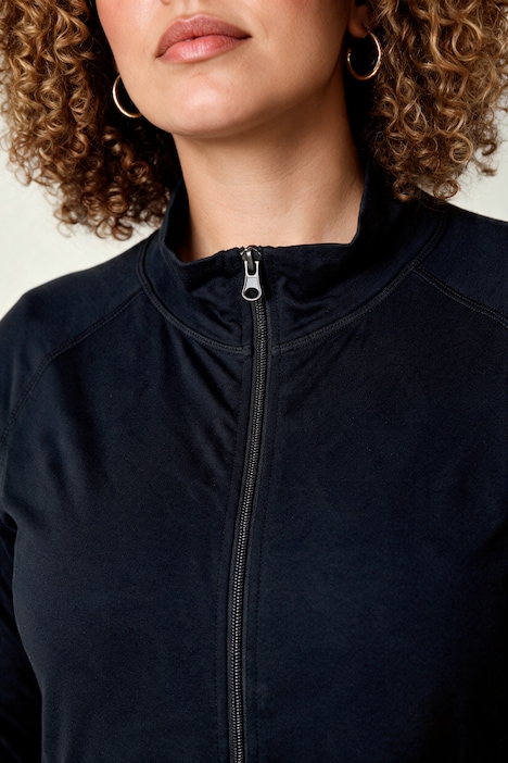 Yoga-Jacke, Fitted Fit, Stehkragen, Zipper