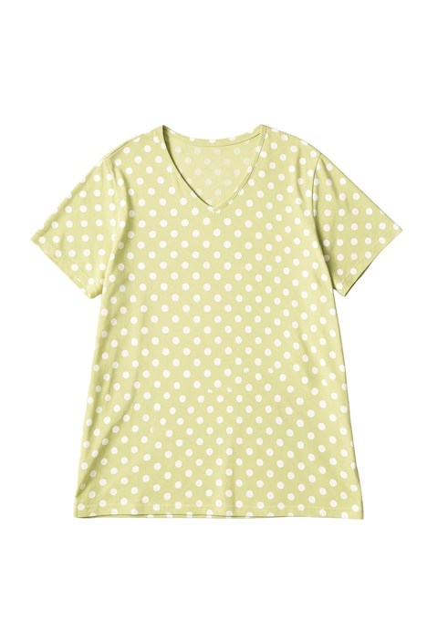T-Shirt, Relaxed Fit, Punkte, Seitenschlitze
