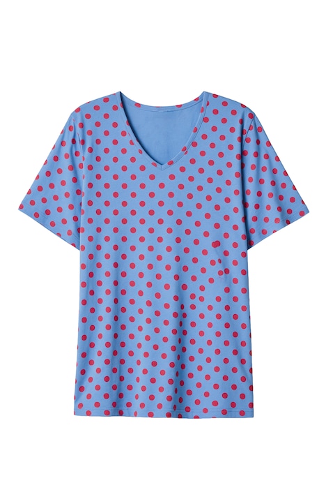 T-Shirt, Relaxed Fit, Punkte, Seitenschlitze