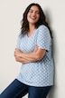 T-Shirt, Relaxed Fit, Punkte, Seitenschlitze