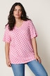 T-Shirt, Relaxed Fit, Punkte, Seitenschlitze