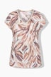T-Shirt, oversized, Flammjersey, V-Ausschnitt, Halbarm