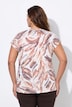T-Shirt, oversized, Flammjersey, V-Ausschnitt, Halbarm