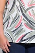 T-Shirt, oversized, Flammjersey, V-Ausschnitt, Halbarm