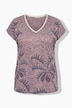 T-Shirt, Flammjersey, V-Ausschnitt, Halbarm