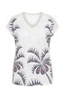 T-Shirt, Flammjersey, V-Ausschnitt, Halbarm