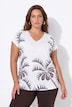 T-Shirt, Flammjersey, V-Ausschnitt, Halbarm