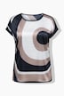 Shirt, Material-Mix, Oversized, Halbarm