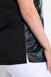 Shirt, Material-Mix, Oversized, Halbarm