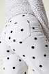 Jeans Mary, weites Bein, Polkadots, 5-Pocket